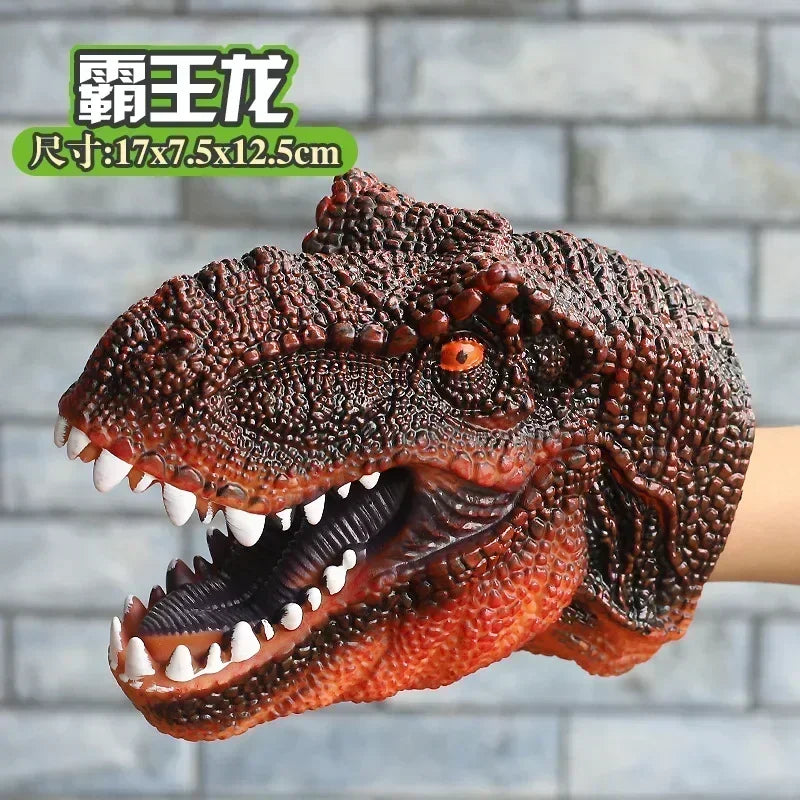Hand Puppets Dinosaur Head Model Toy T-Rex Dinosaur World Animal Model Action Figures Collection Toy For Kids Soft Toy Gifts