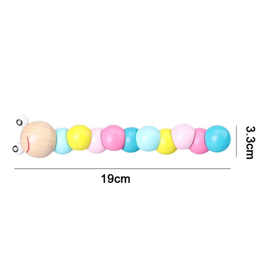 Montessori Rainbow Tower Stacker Wooden Ring