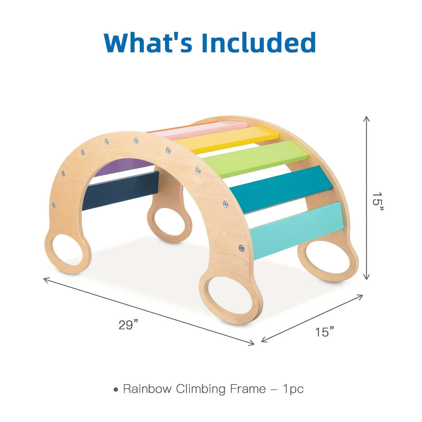 Indoor Wooden Rocking Arch Climbing Gym Set