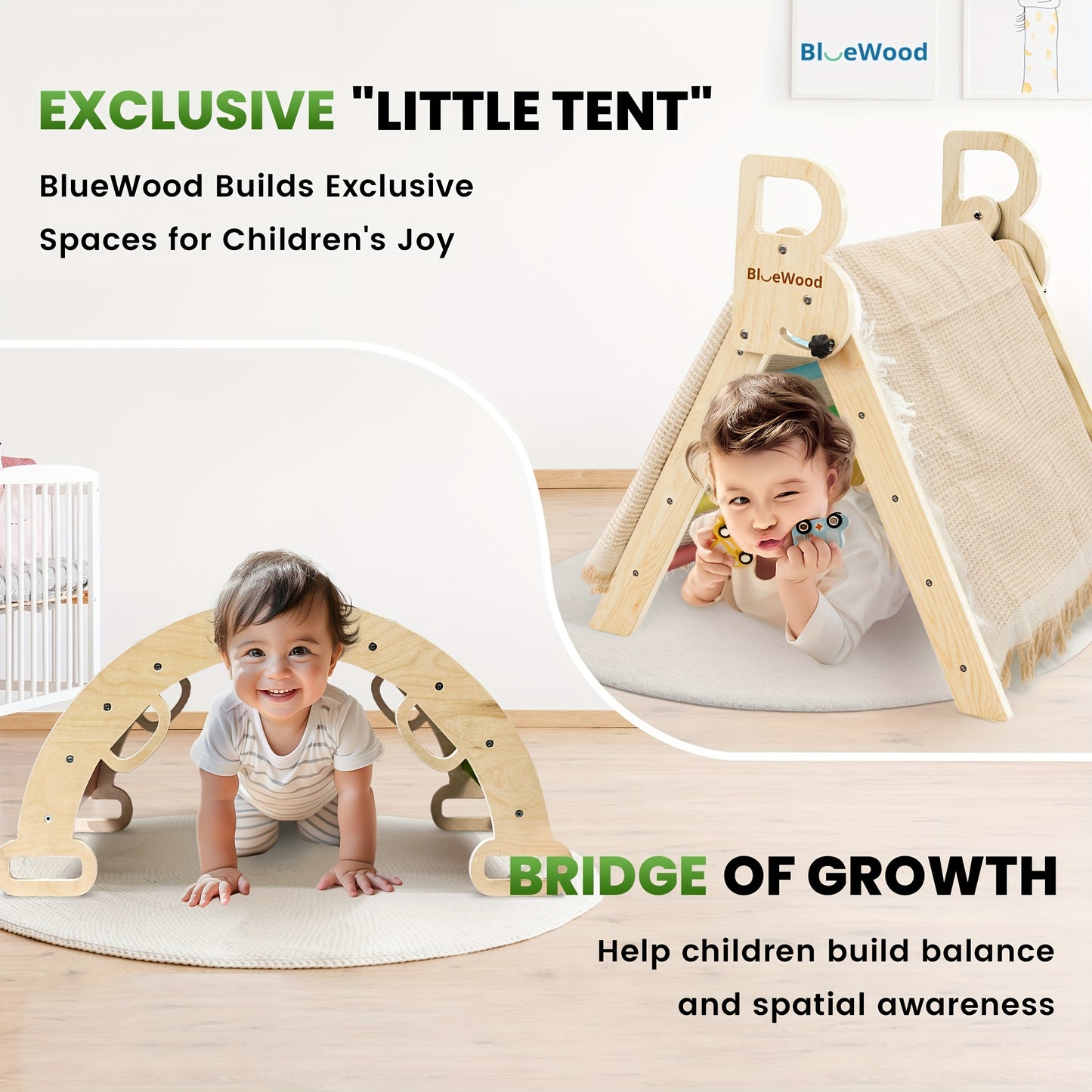 Indoor Toddler Jungle Gym Climbing Set (Rainbow 8-in-1)
