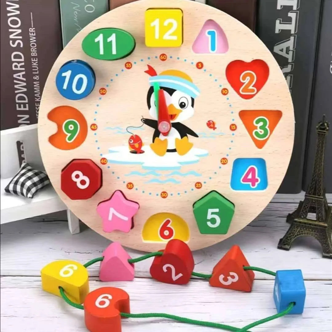 Montessori Toy Wooden Building Blocks - Animals, Letters, Numbers & More)