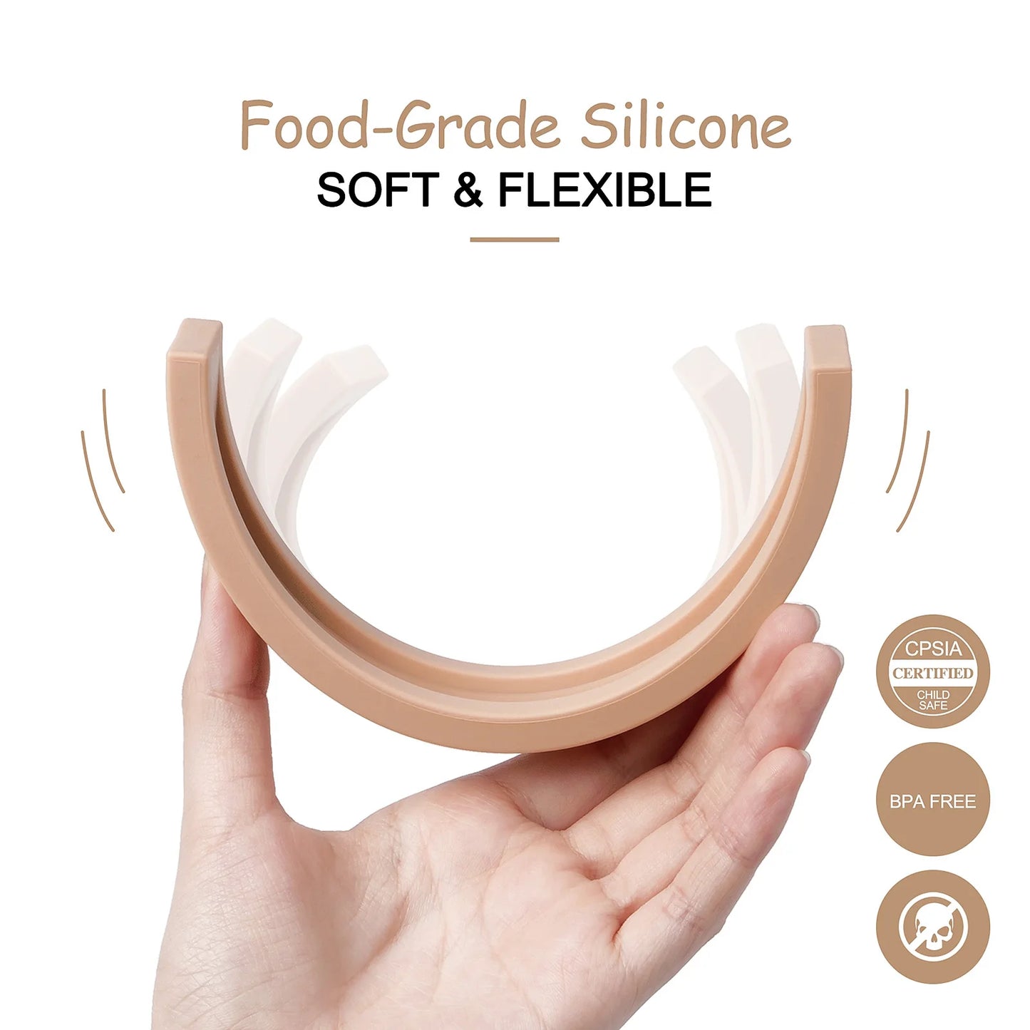 TYRY.HU 7pcs/set Baby Silicone Building Block BPA Free Rainbow Soft Block 3D Educational Montessori Toys Baby Teether Gifts