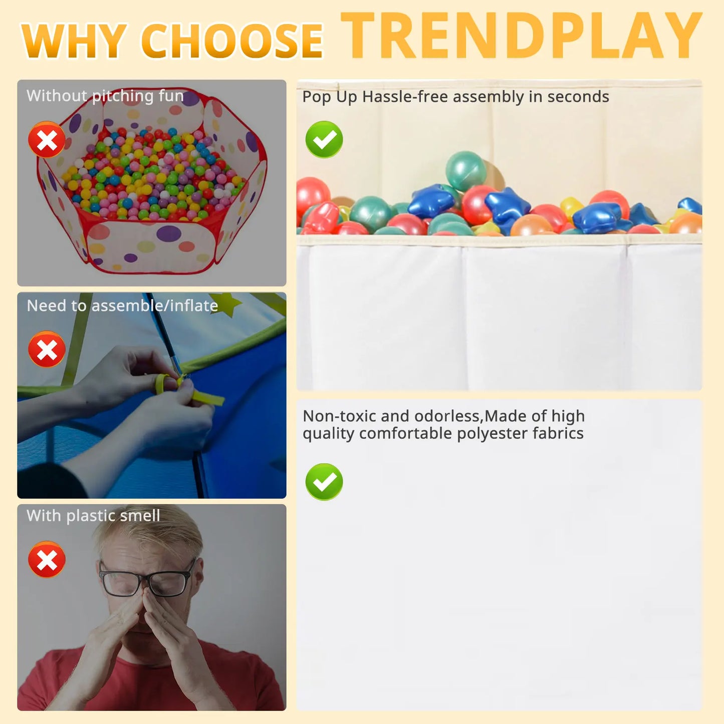 1pc Pink/White Foldable Rectangular Dry Pool Ball Pit Ocean Ball Playpen Ball Pool Playground Toys For Kids Birthday Gifts