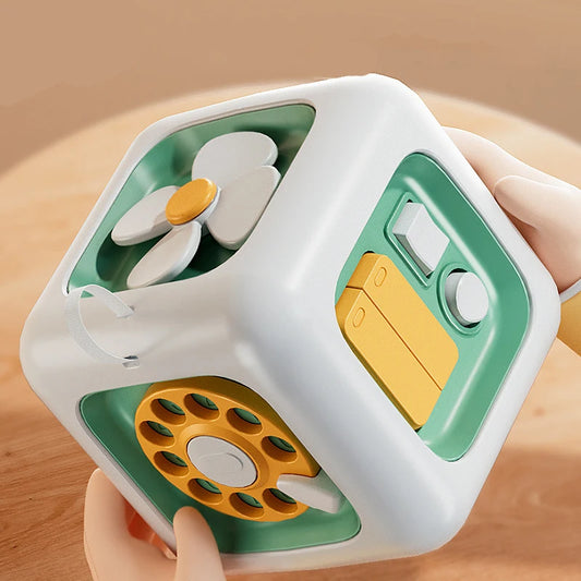 6 in 1 Montessori Sensory Busy Board Fidget Cube
