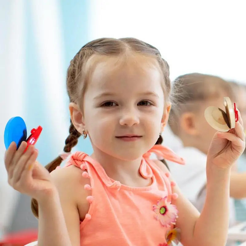 Wooden Musical Instrument Castanets Small Other Educational Toys Children Kids Rhythm