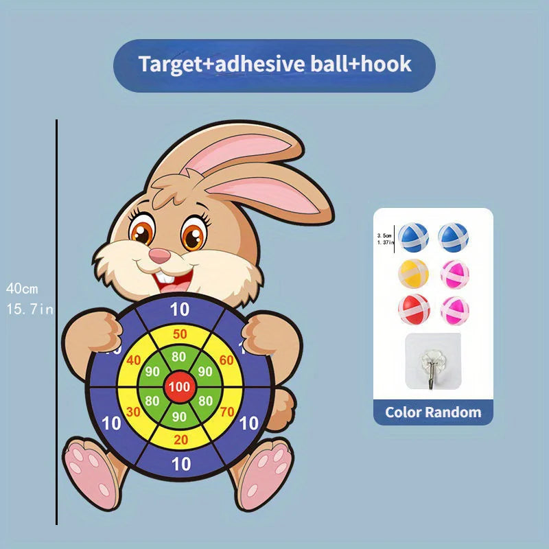 Montessori Dart Board with Toy Sticky Ball Dart