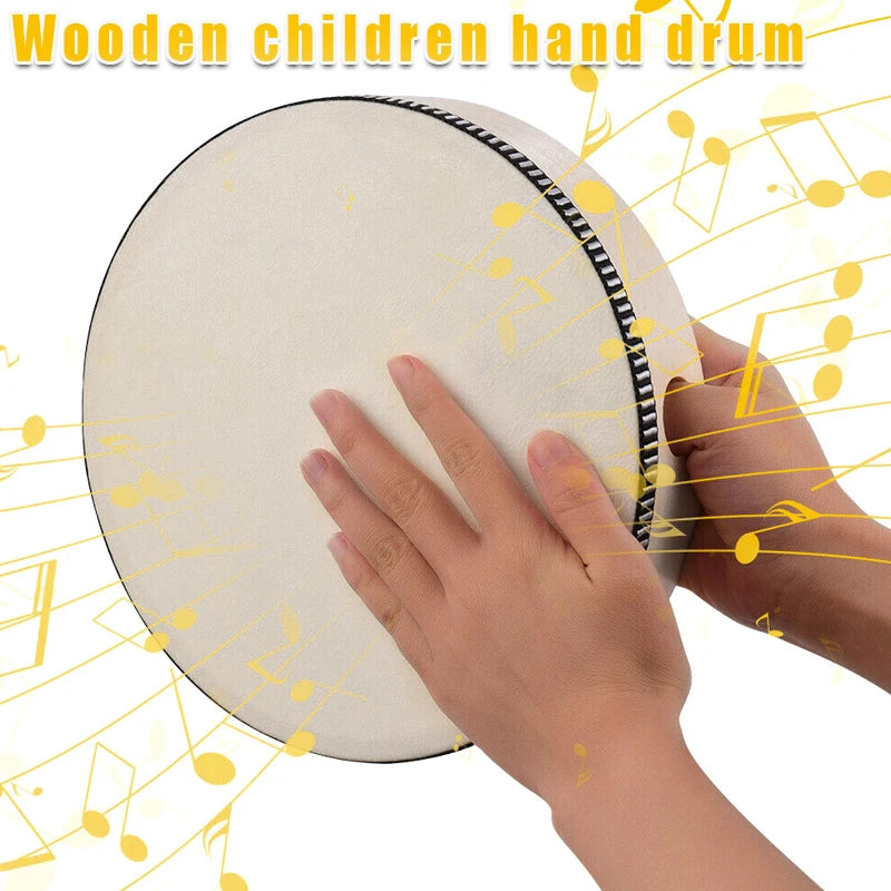 Wooden Hand Drum Tambourine Percussion Instrument