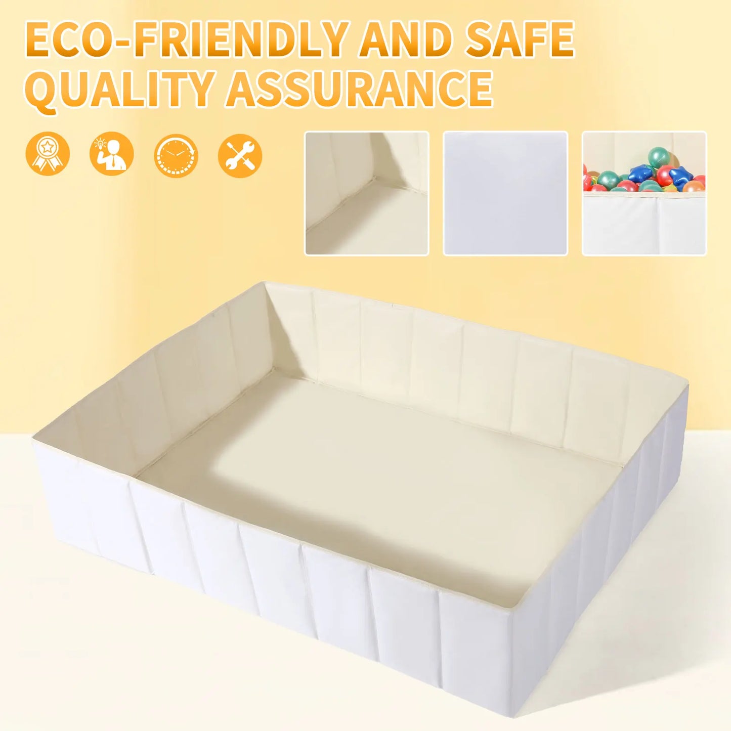 1pc Pink/White Foldable Rectangular Dry Pool Ball Pit Ocean Ball Playpen Ball Pool Playground Toys For Kids Birthday Gifts