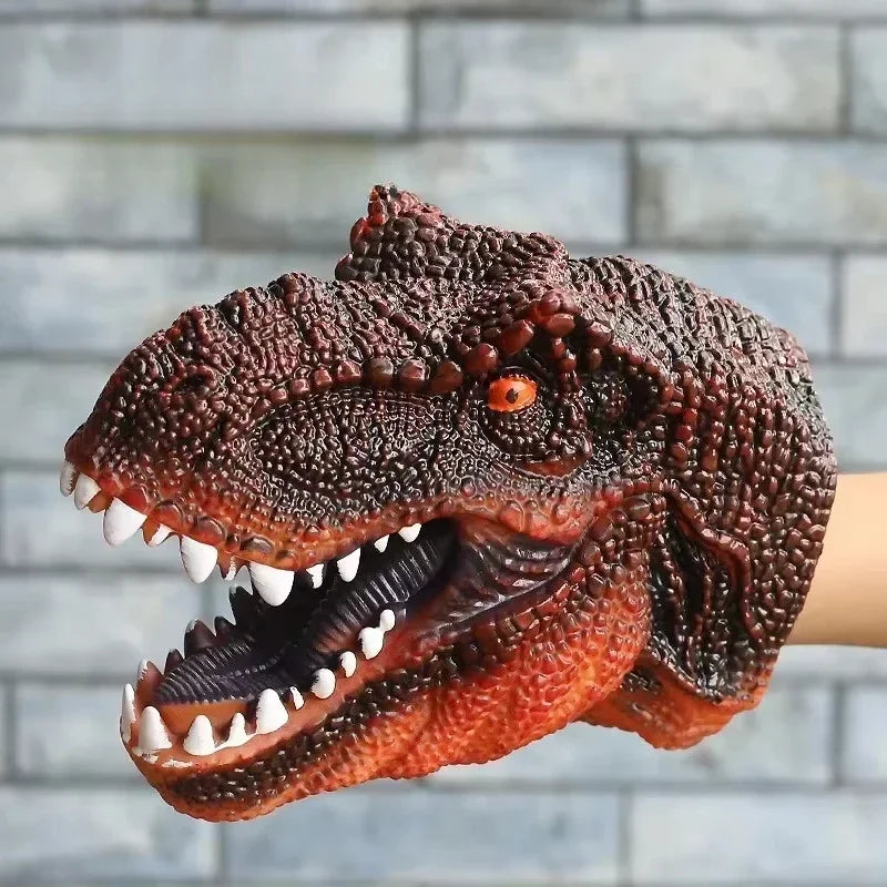 Hand Puppets Dinosaur Head Model Toy T-Rex Dinosaur World Animal Model Action Figures Collection Toy For Kids Soft Toy Gifts