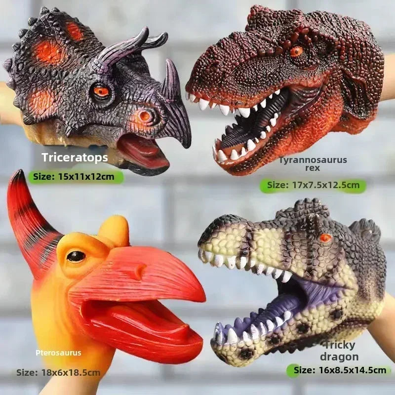 Hand Puppets Dinosaur Head Model Toy T-Rex Dinosaur World Animal Model Action Figures Collection Toy For Kids Soft Toy Gifts